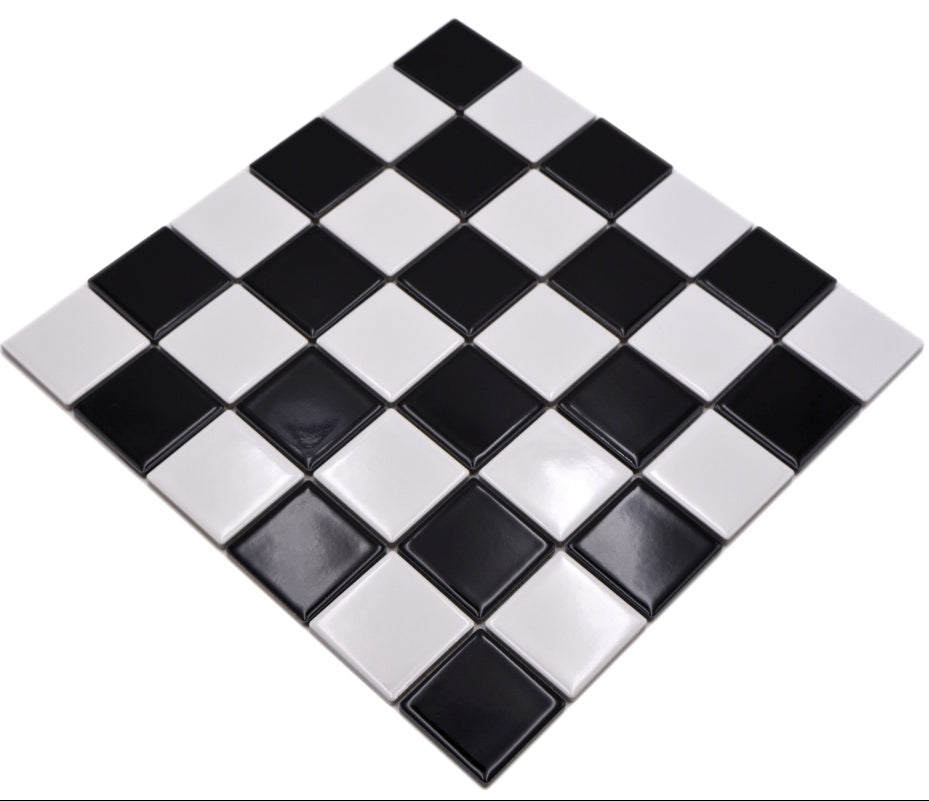 Black and white mosaic sheet 
