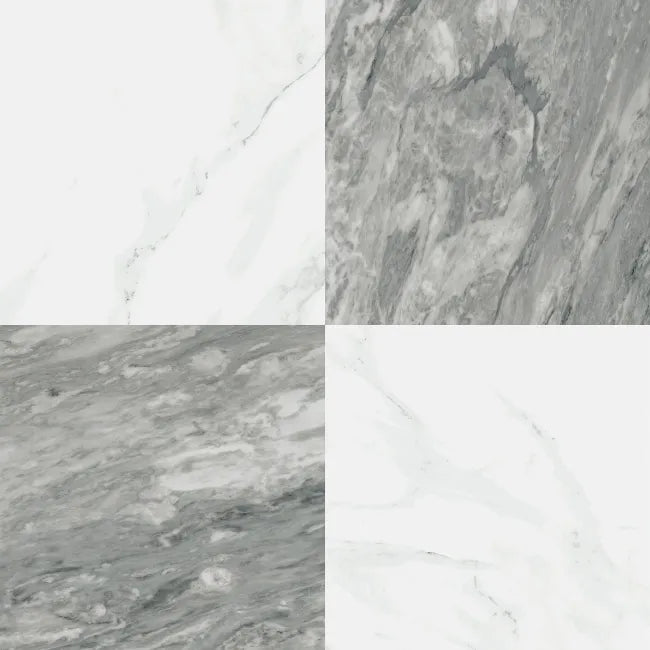 grey and white marble effect