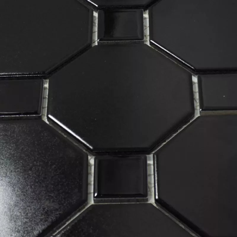 pure black mosaic tile