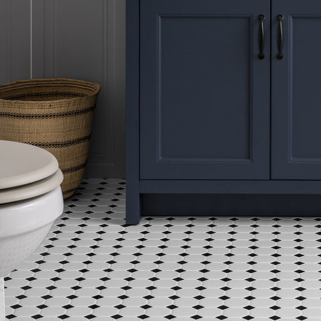 Bathroom shot octagon floor mosaic