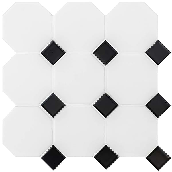 White and Black Mosaic tile 