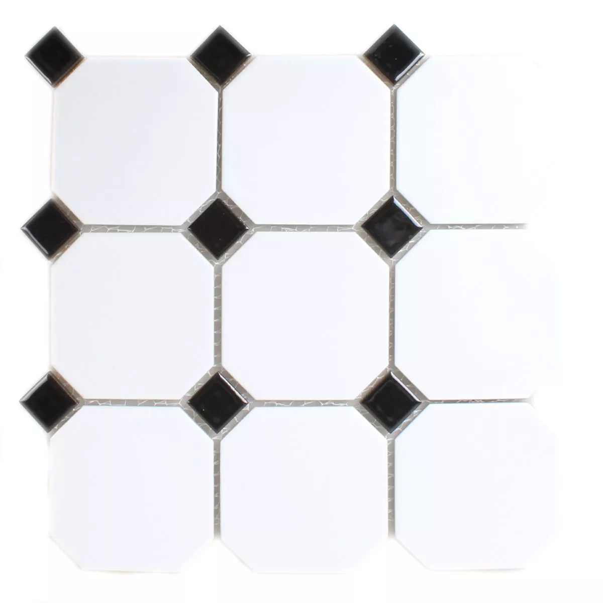 Ceramic black and white mosaic 