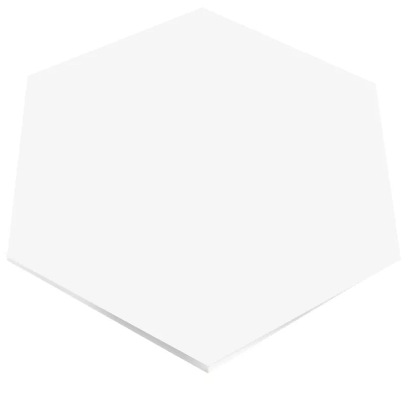 White hexagon wall tile
