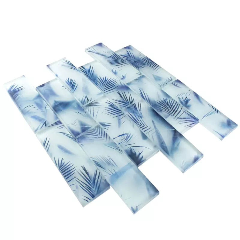 blue large brick mosaic 