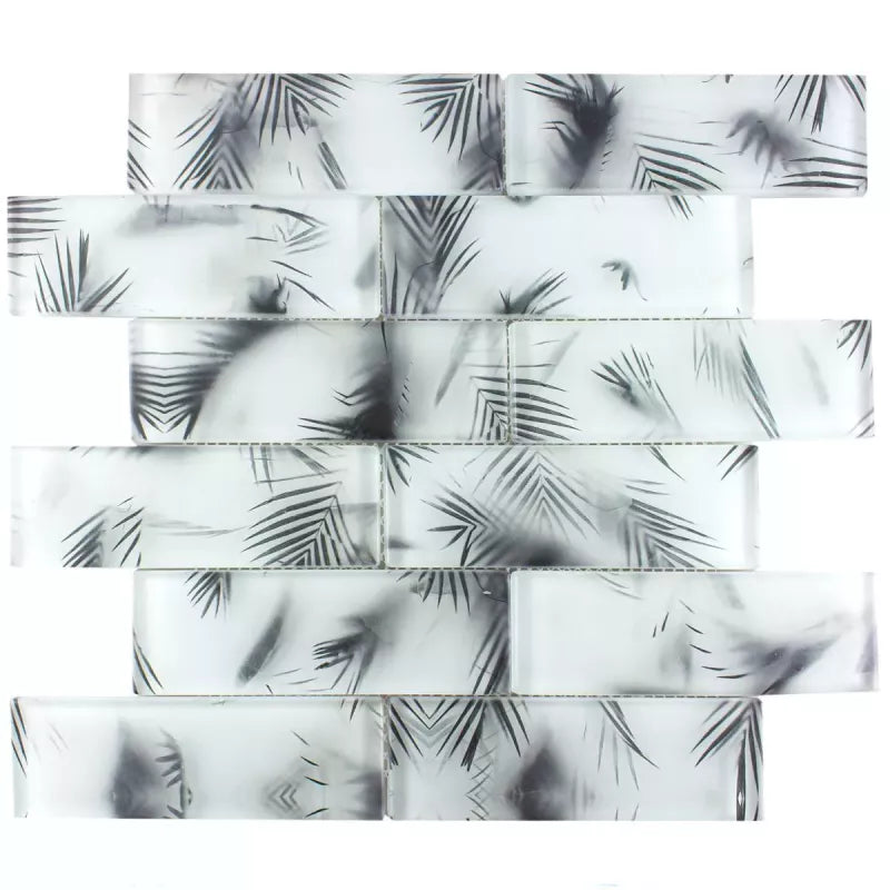 grey leaf pattern tile