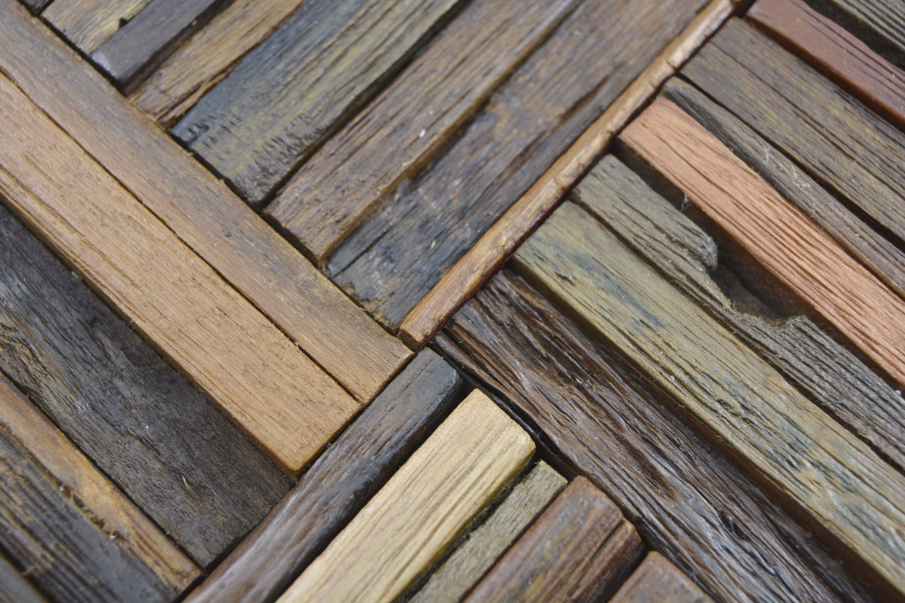 rustic wood mosaic 