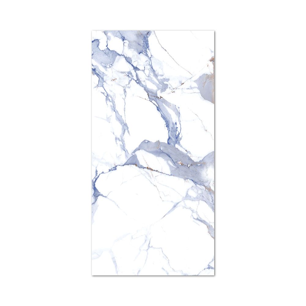 Crash Blue Marble Effect Polished Rectified Porcelain Wall & Floor Tile - 1200mm x 600mm - Luxury Tiles UK