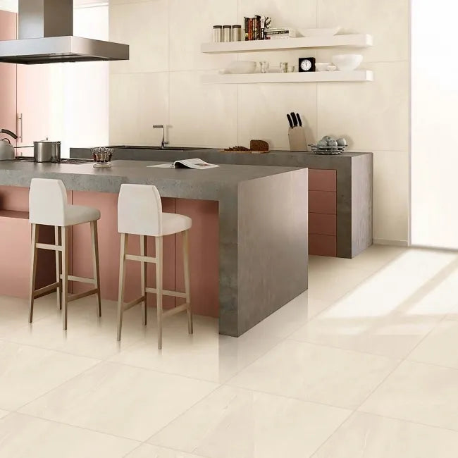 light stone effect cream tiles 