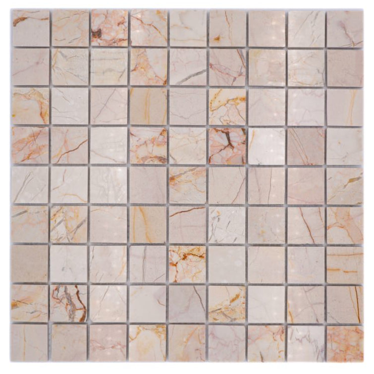 Gold veined marble mosaic 