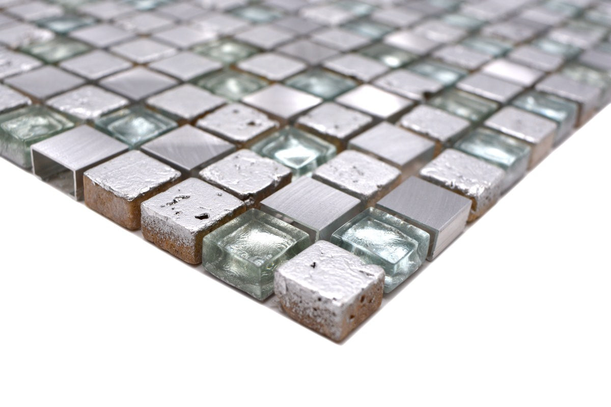 Silver Mix Mosaic Tile