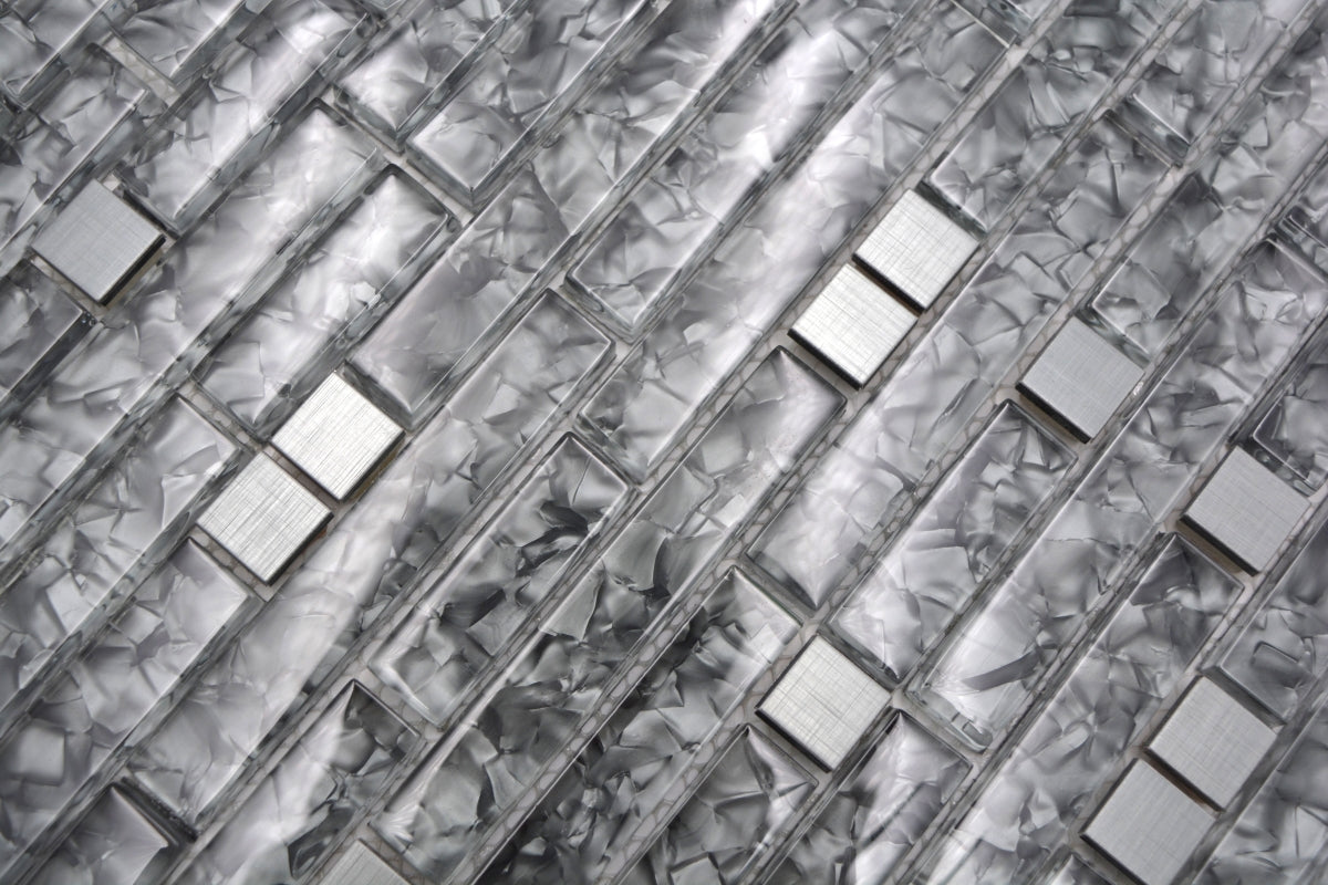 silver stainless steel wall tiles