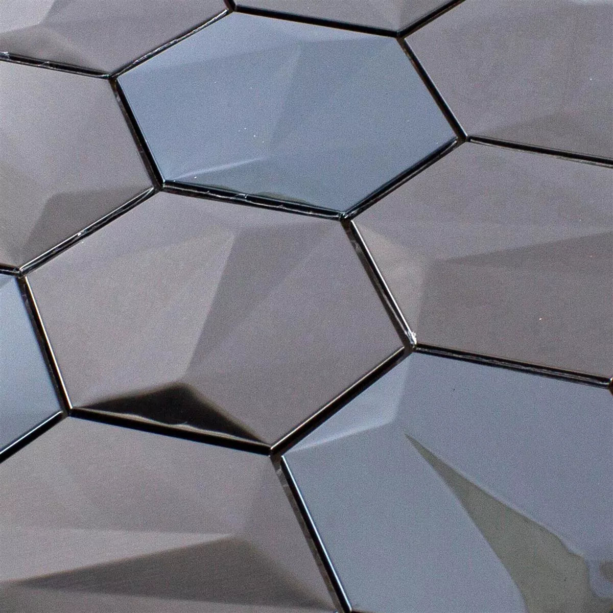 dark steel hexagon mosaic 