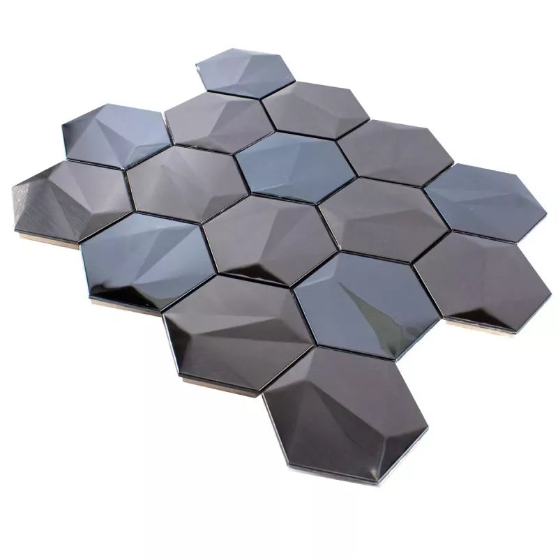 metallic hexagon mosaic  