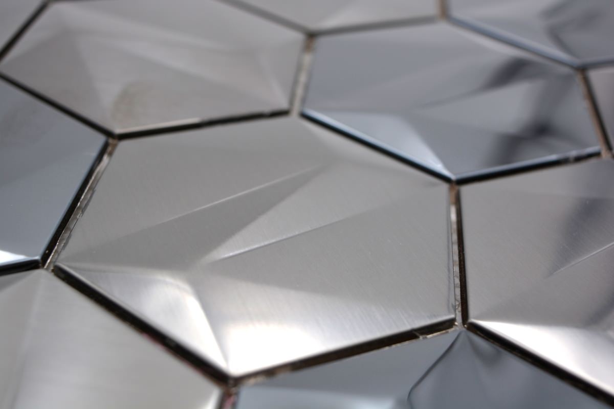Silver Matt Hexagon Mosaic