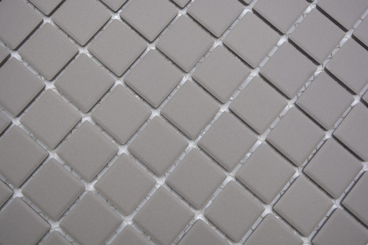 grey matt mosaic tile