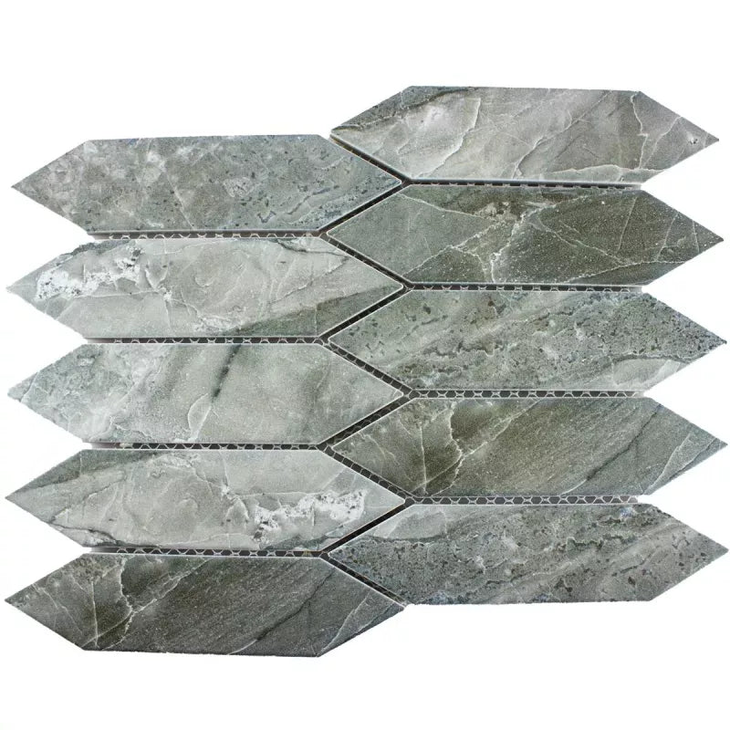 Diamond Grey Matt Marble Effect Mosaic Tile - Luxury Tiles UK