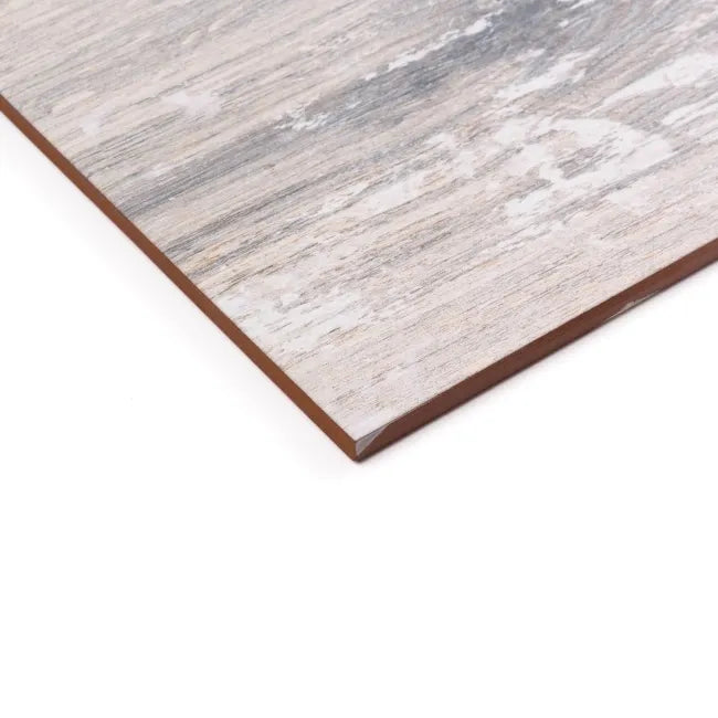 Disstressed Blue Matt Wood Effect Wall and Floor Tile edge