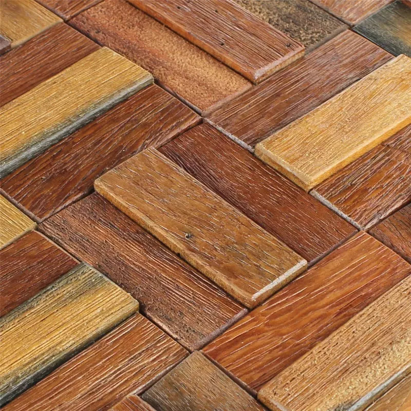 brown wood mosaic 