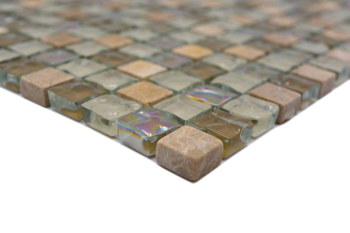 glass resin and natural stone beige 