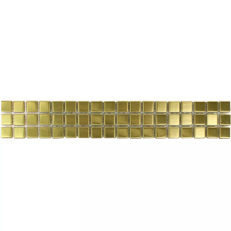 Gold steel border mosaic tiles 