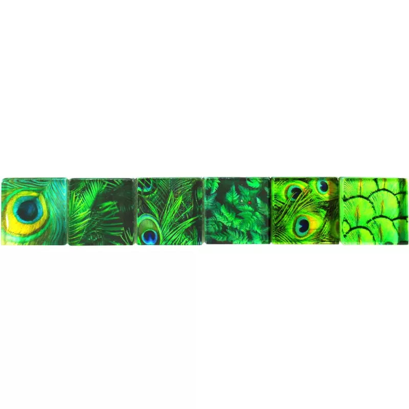 green mosaic border tile 
