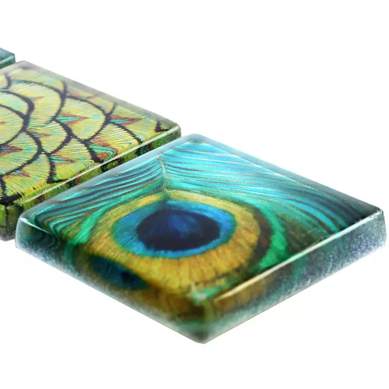 green glass mosaic border