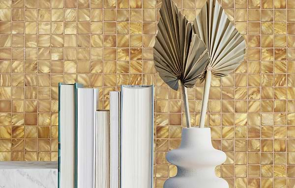 Home picture of emerald gold square mosaic from luxury tiles 