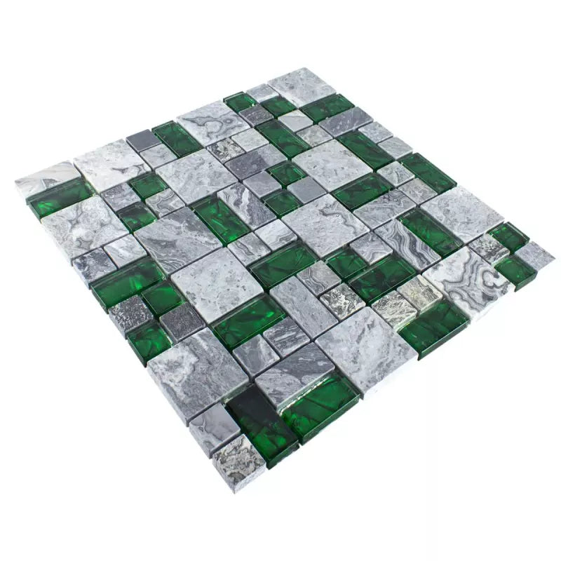 green grey random mosaic 