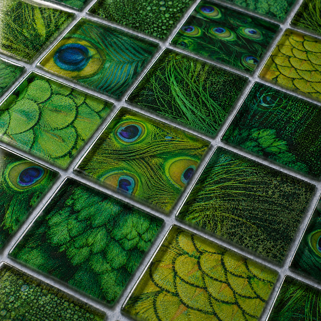 green glass mosaic for bathroom walls 