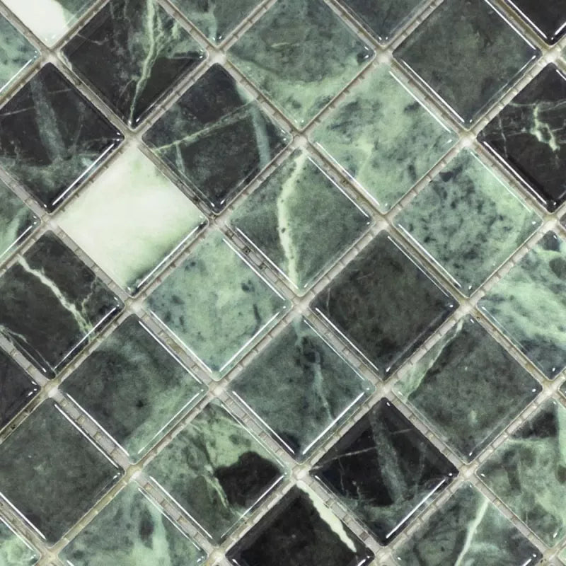 emerald green mosaic tile