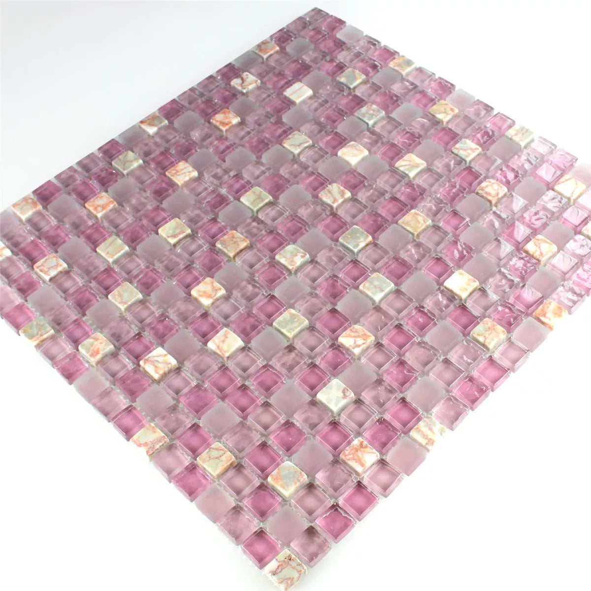 Pink Mixed Mosaic tiles