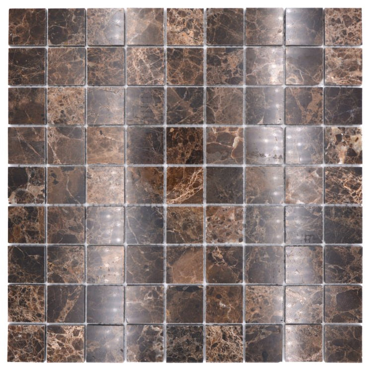 dark brown polished mosaic 