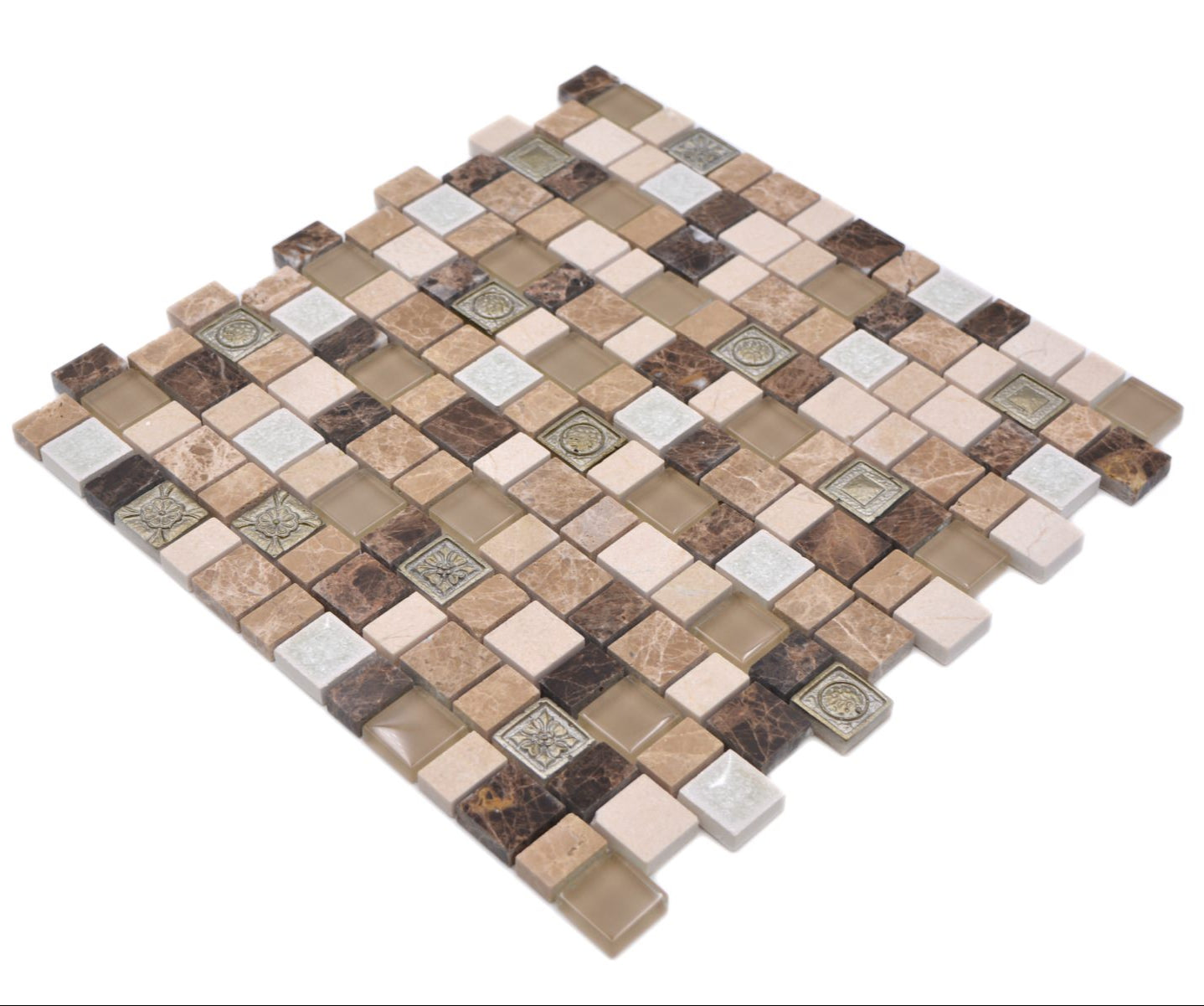Brown Beige Marble Mosaic 