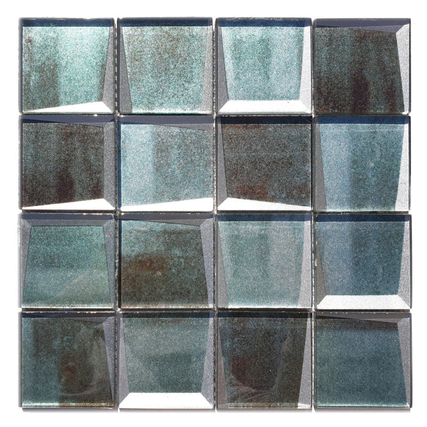 green glass mosaic tile mirror