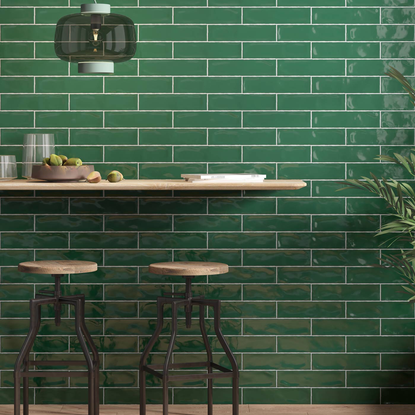 Green Gloss Metro Tiles