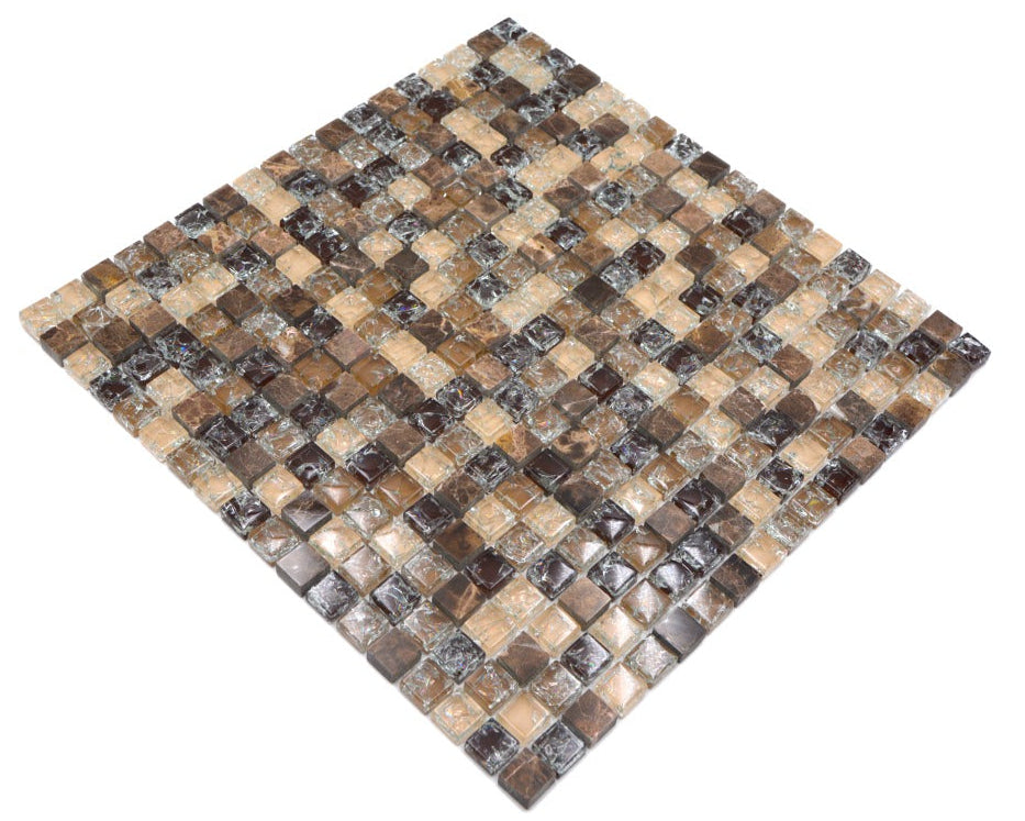 cracked glass brown mosaic 