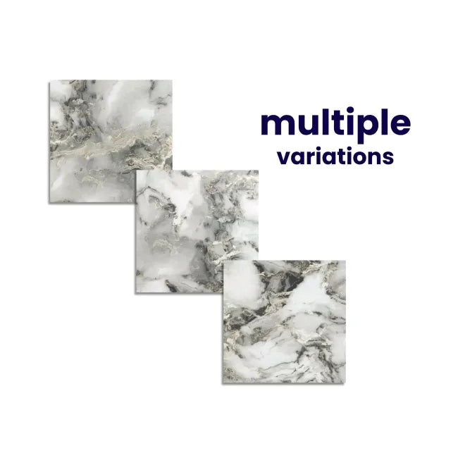Tile variation Galaxy Grey Marble Effect 600x600mm Floor and Wall Tile
