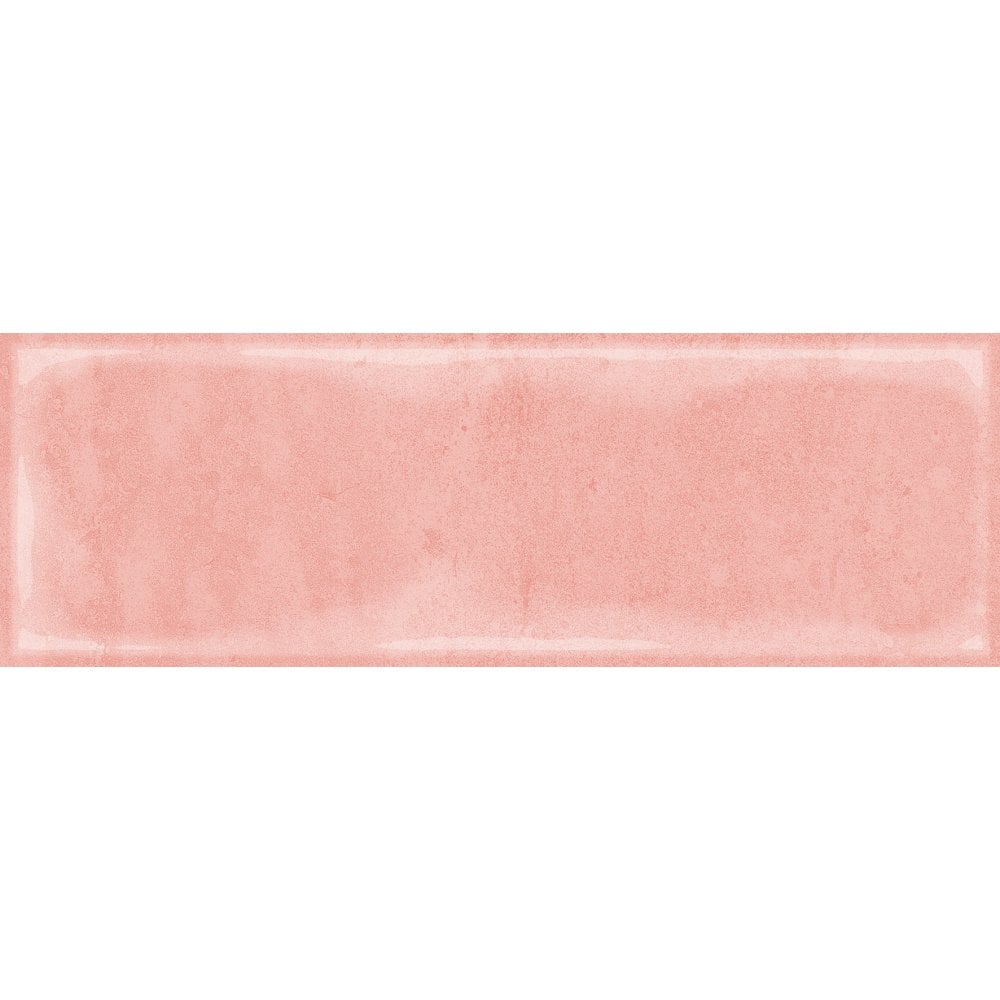 Pink Rectangle Tiles Gatsby Pink Metro Wall Tile 10x30cm | Luxury Tiles UK