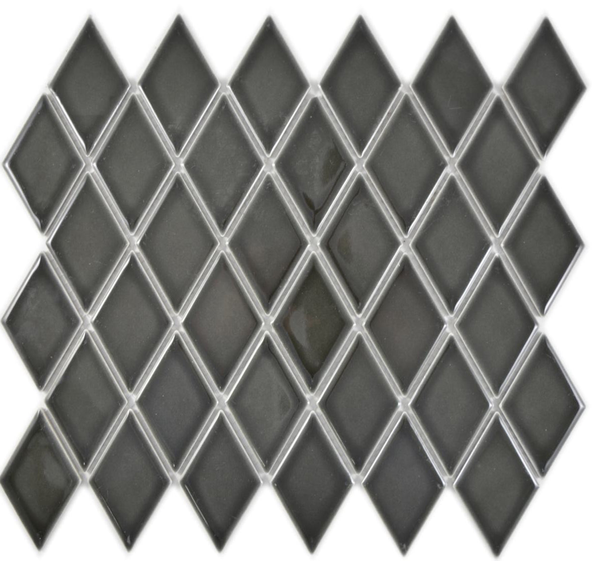 Rectangular Diamond Tiles Geometric Rhombus Black Diamond Mosaic Tile | Luxury Tiles UK