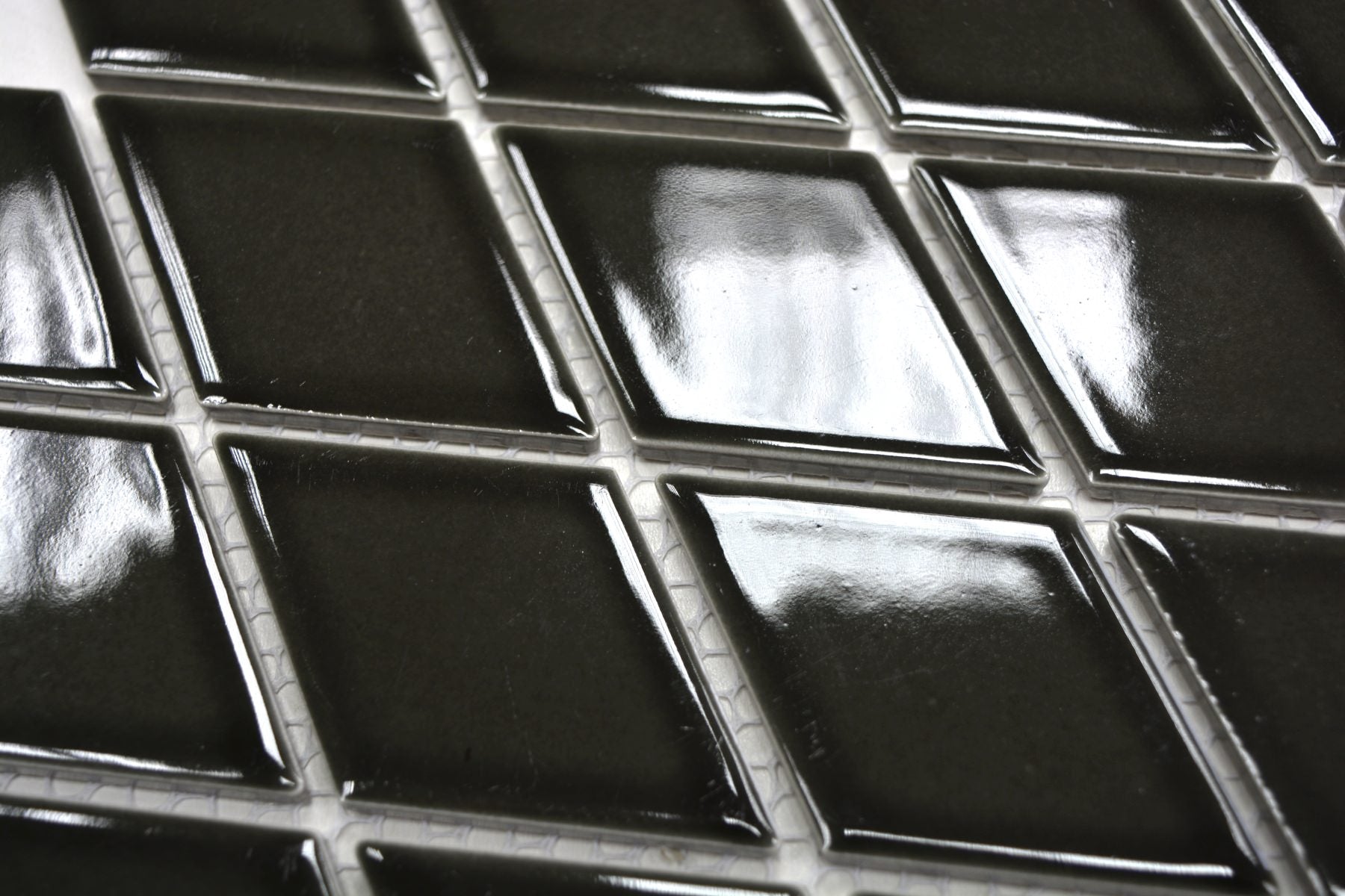 Rectangular Diamond Tiles Geometric Rhombus Black Diamond Mosaic Tile