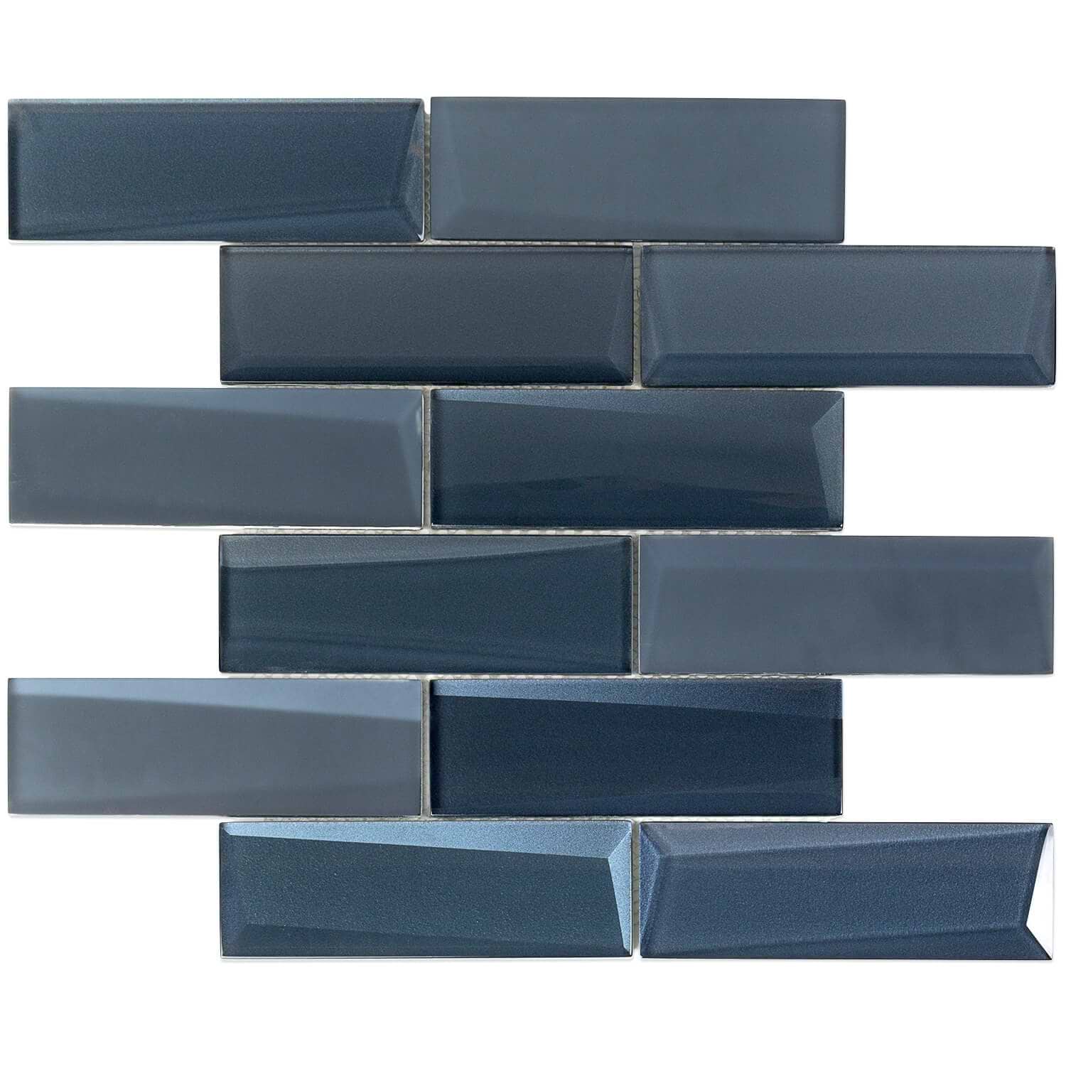 bevelled blue glass mosaic 