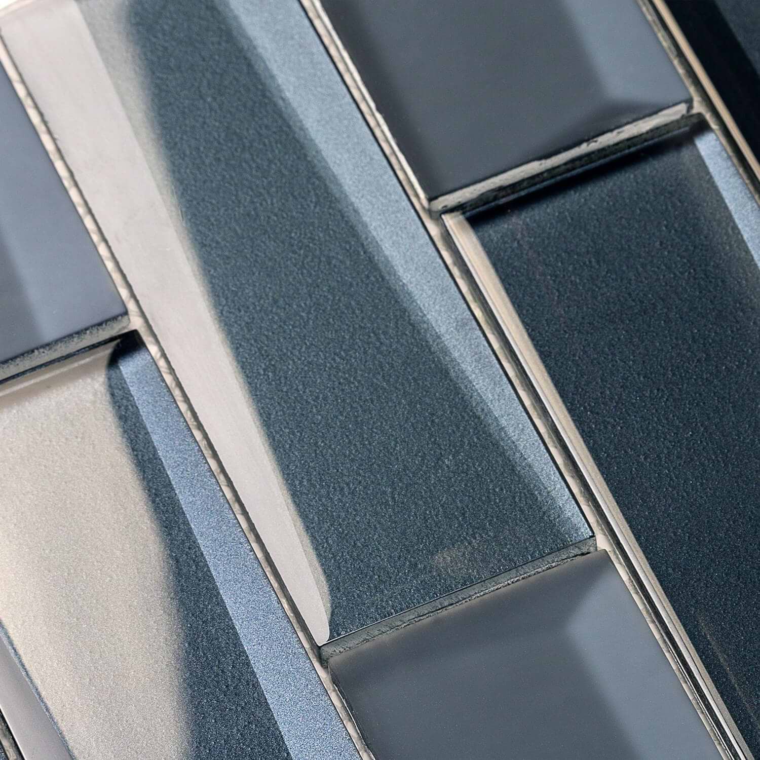 blue glass metro mosaic 