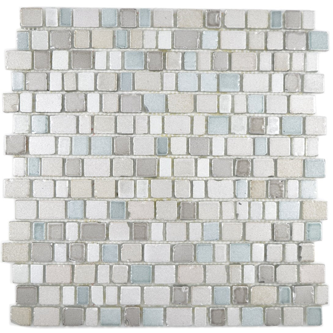 grey glass mosaic 