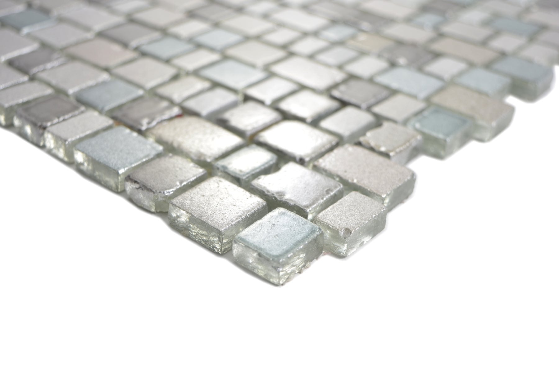 grey silver mosaic tile 