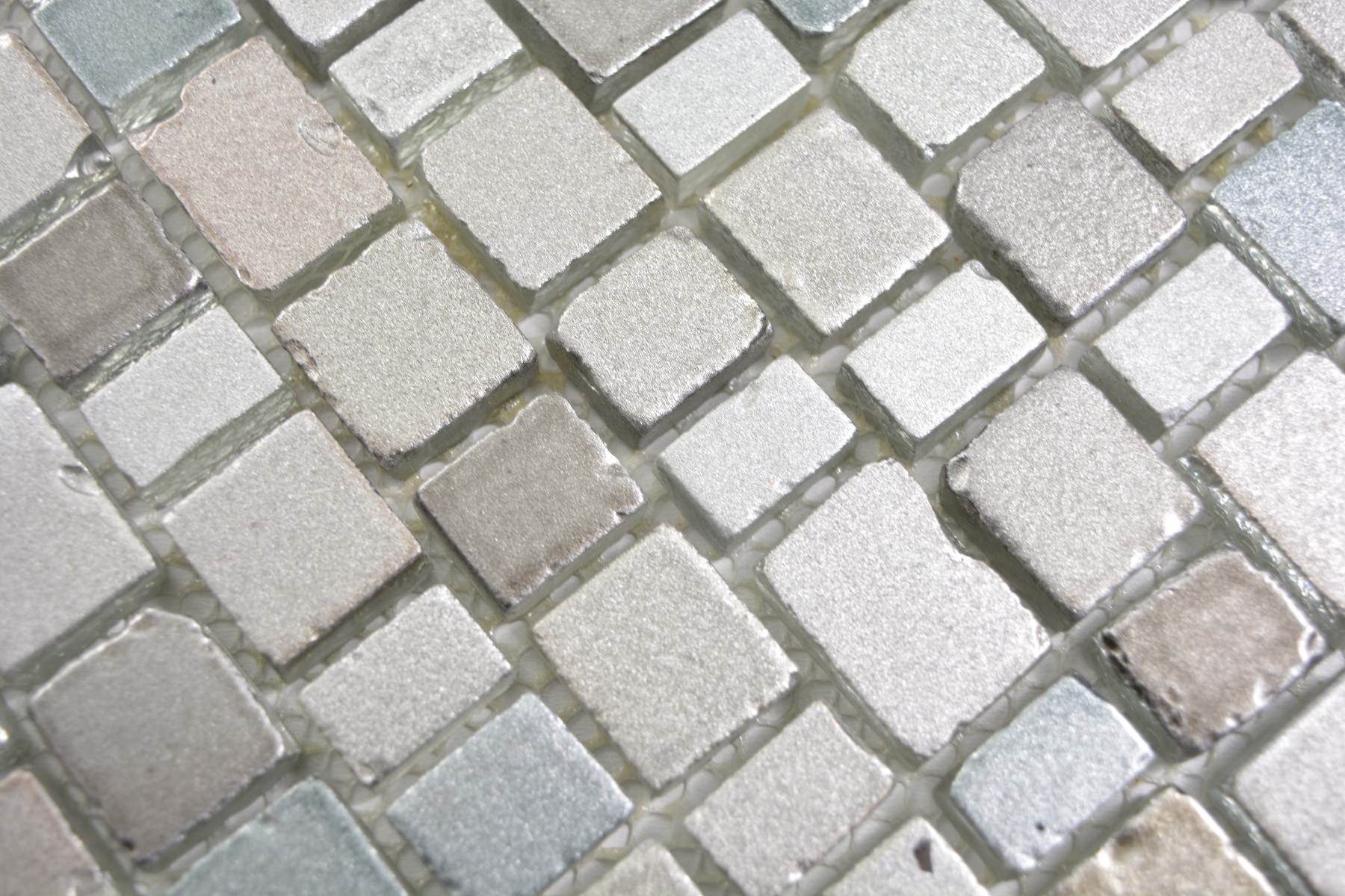 cracked grey glass mosaic 