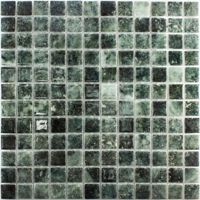 black glass swimming pool tile