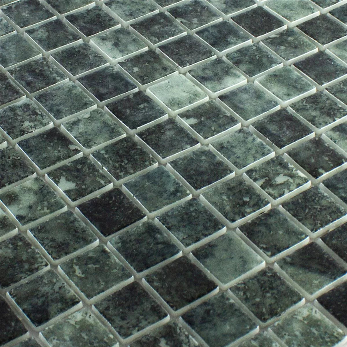 Close Up Glass Mosaic Swimming Pool Black 