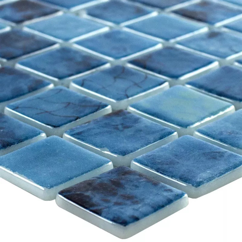 Luxury Blue Glass Mix Mosaic for Swimming Pools 