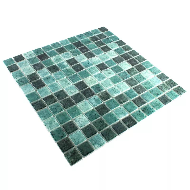 Green pool and spa glass mosaic by luxury tiles 