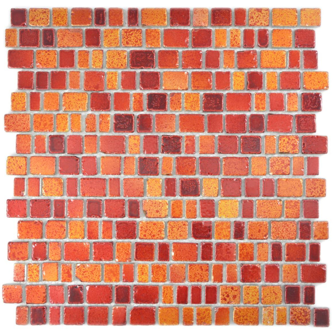 Red vintage mosaic tile